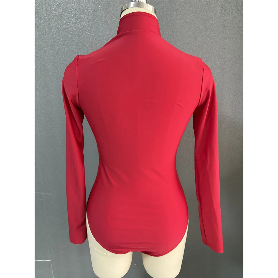 S - 2XL, 4 Farben, langärmelig, mit Reißverschluss, Surf-Rashguard, einteiliger Badeanzug, Damen-Badebekleidung, Badeanzug für Frauen, Badebekleidung, Schwimmanzug V6266 – Detail 24