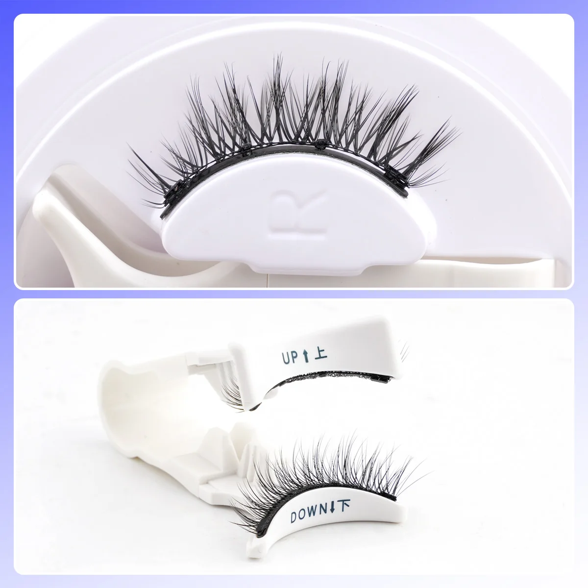 New Magnetic Eyelash 1 Pair Natural Faux Mink False Lashes Kit Fluffy Eyelashes With Magnetic Tweezers Reusable Lashes Makeup