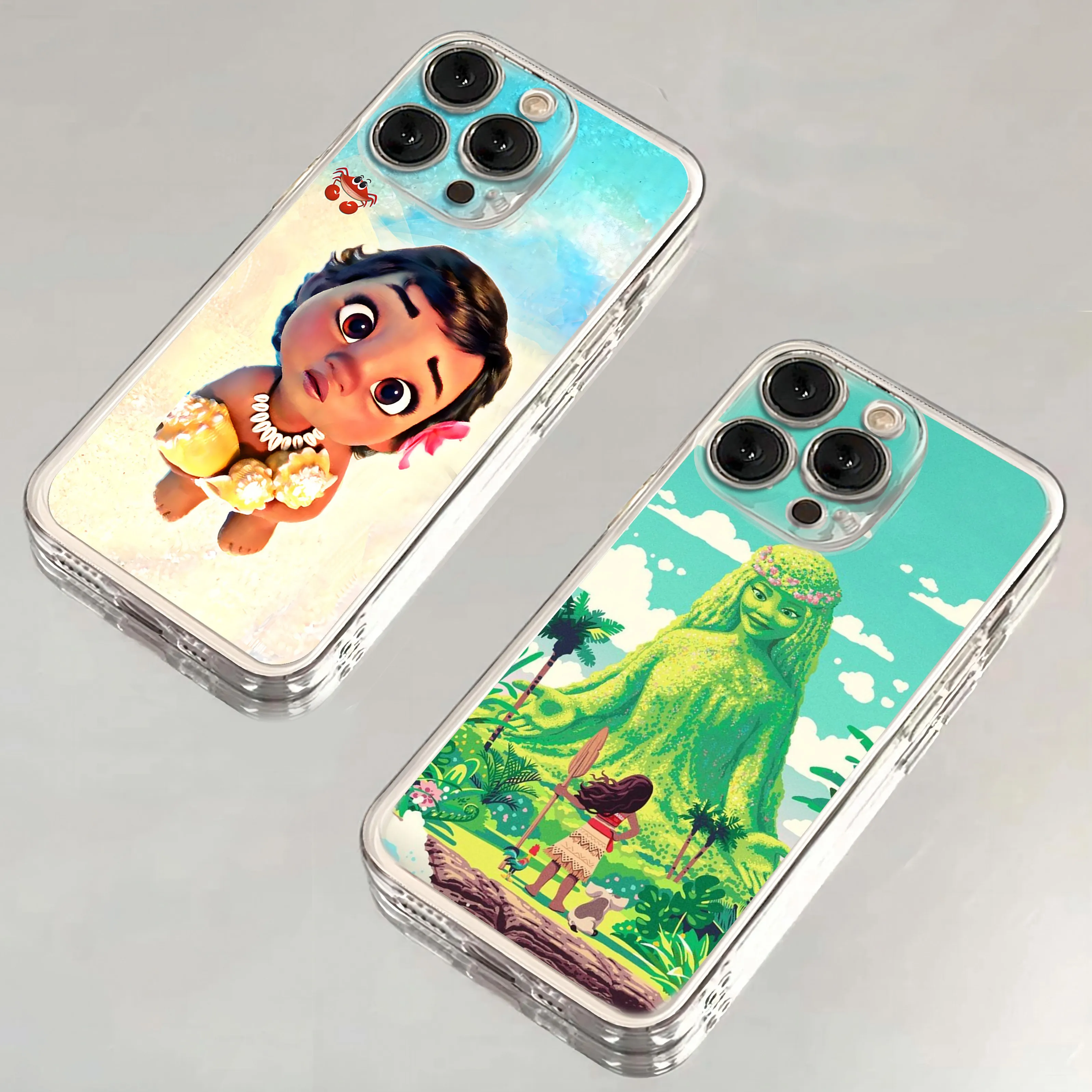 Cute Moana Cartoon Phone Case For iPhone 16 15 14 13 12 11 Mini Pro Max X XR XSMax 7 8 Plus SE20 Transparent Cover