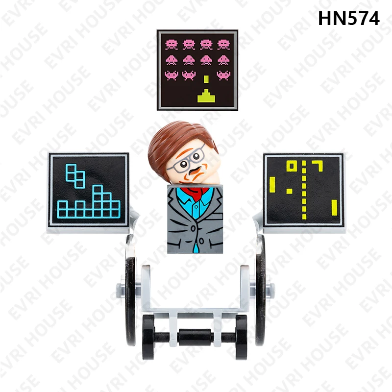 Stephen Zombie Mini Bricks Action Figures Building Blocks Wheelchair Accessory Toys For Children HN574 HN575