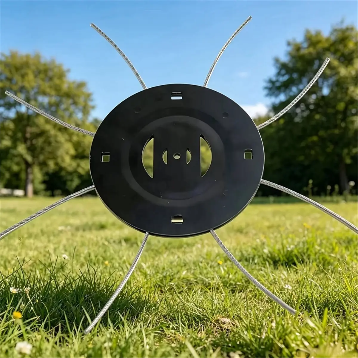 6Pack 8 String Steel Wire Trimmer Head for Cordless String Trimmer,Universal Rotary Grass Cutter for Lawn Mower