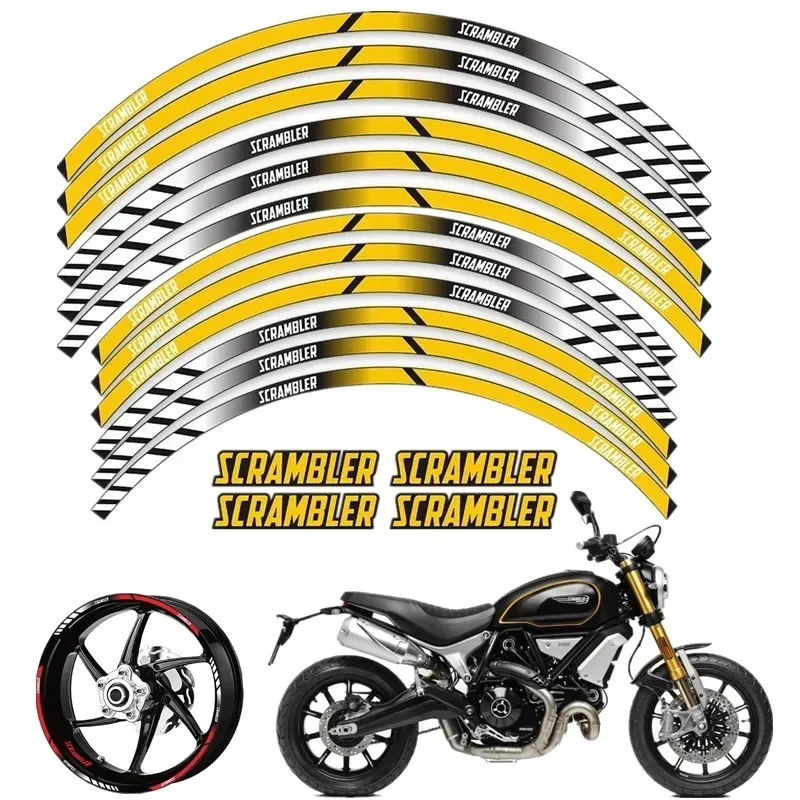 

Запчасти для мотоциклов DUCATI SCRAMBLER 400 800 1100, контурное колесо, аксессуары декоративная переводная наклейка-D