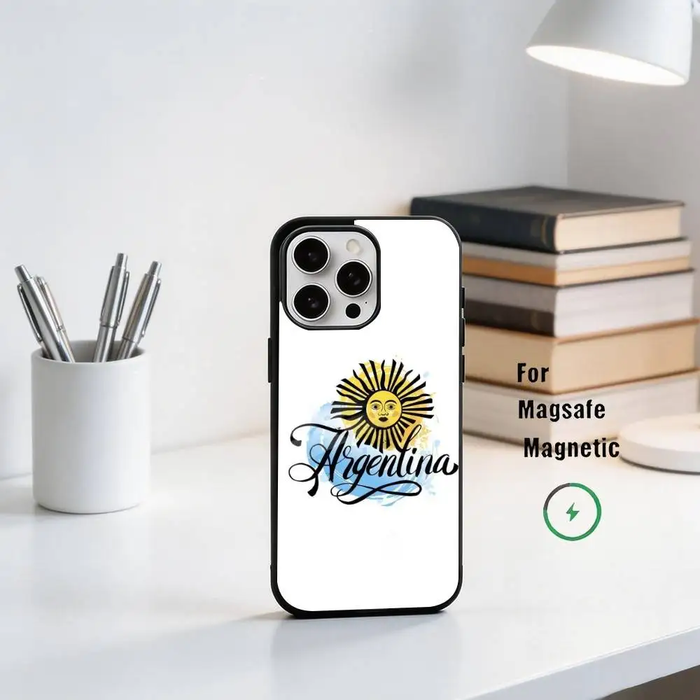 Flag of A-Argentina  Phone Case For iPhone17,16,15,14,13,12,11 Plus,Pro Allows magnetic wireless charging