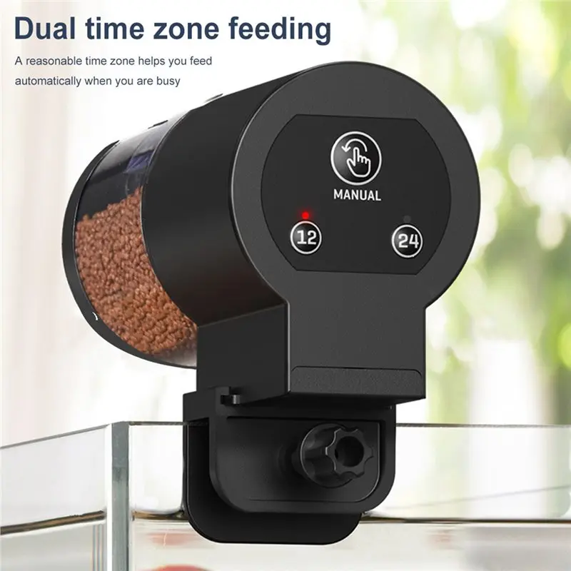 ABMI-Aquarium Fish Food Dispenser Intelligent Control Automatic Fish Tank Feeder Large Capacity For Goldfish/Koi,