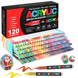 GN 120 Colors Set Acrylic Paint Pens pencil Brush Markers Pen proffesional Rock Painting Stone Ceramic DIY Art Supplies Drawing