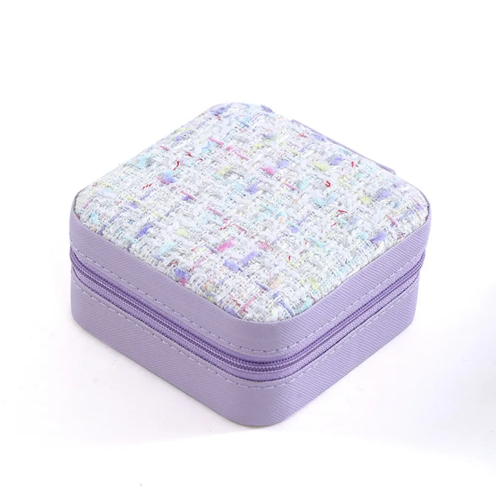 Double Layer Jewelry Packing Bag Flower Buckle Multi-function Earring Storage Case Mini Necklaces Bracelets