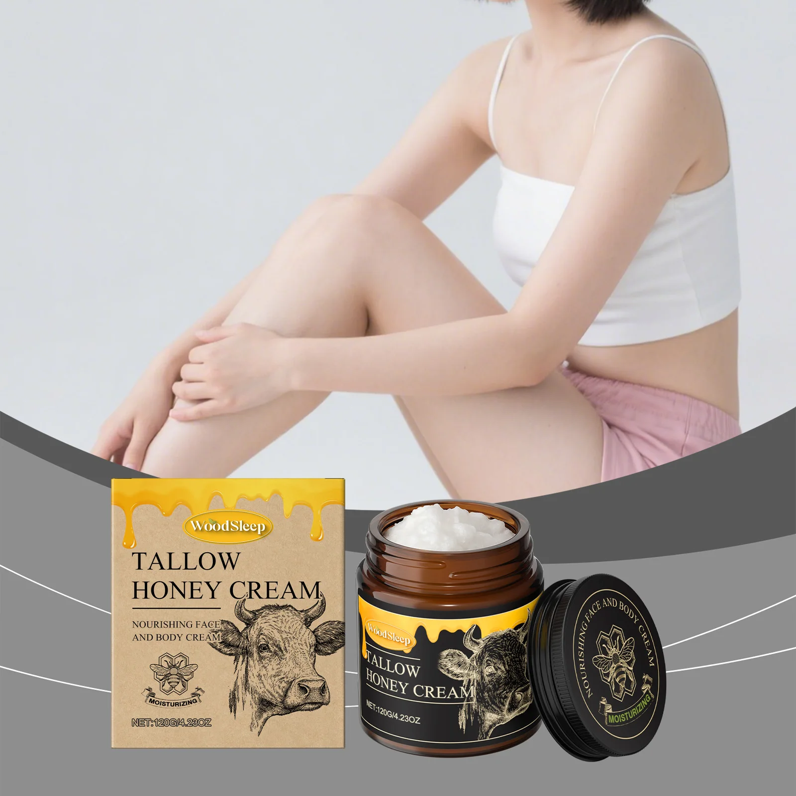 

Beef Tallow Nourishing Moisturizer - Hydrates Skin Deeply, Locks Moisture, Refreshing for Body, Aids Smooth Comfortable Skin