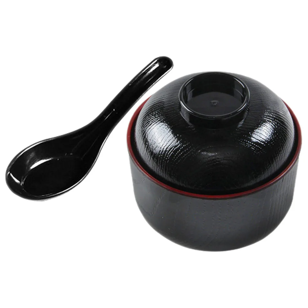 

1Set Japanese Style Small Bowl with Lid Practical Soup Noodle Bowl Safe Multipurpose Noodle Bowls Japanese Soup Bowls