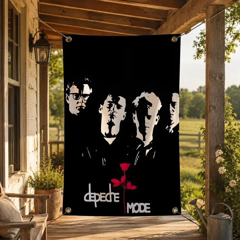 Band D-Depeche Mode Flags Decorative Flag Banner for Indoor Outdoor Wall Garden Yard Porch Patio Home Party Decor