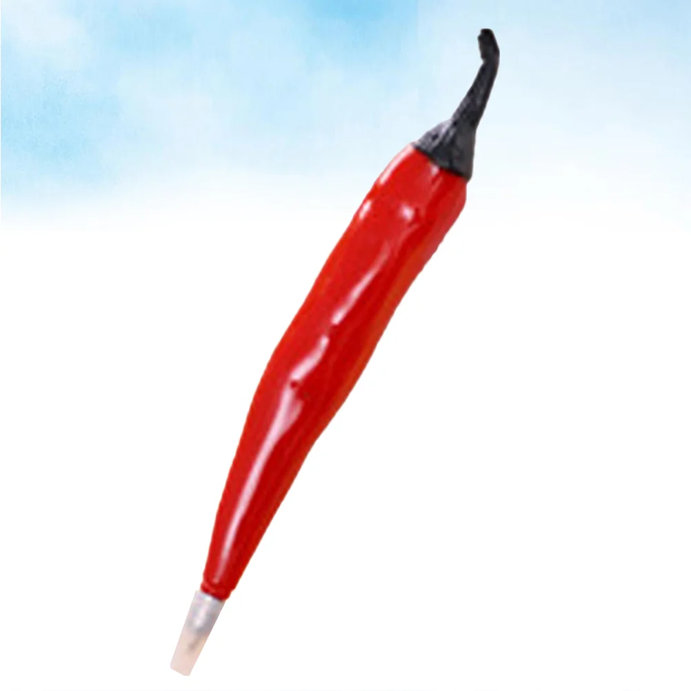 1pc Cartoon Ball Point Pen Gel Pen with Magnet Chili Shape Design Stationery for Home School Office Red