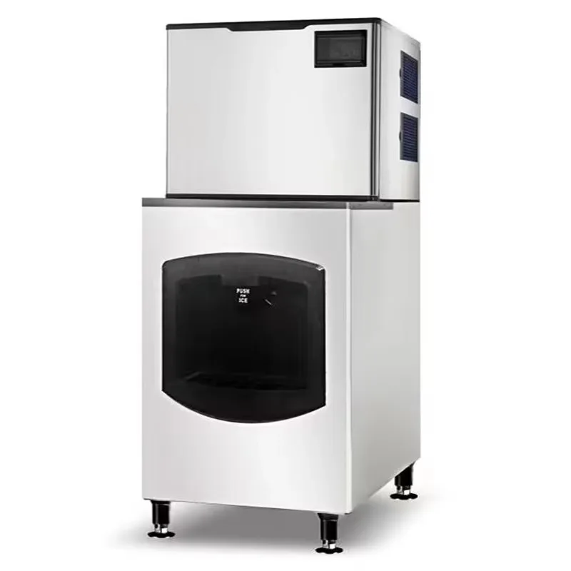 

Ice Maker Machine With Ice Storage Box Bin for Restaurant