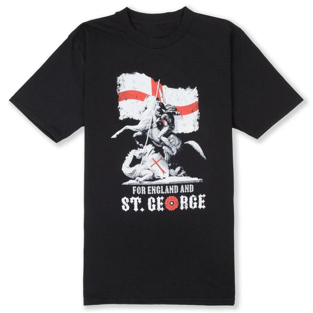 

For England And St George - Premier Patriotwear, St George's Day, Flag Men's 100% Cotton Casual T-shirts Loose Top Size S-3XL