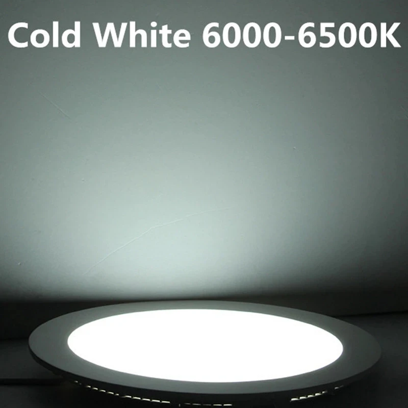 Ultra thin 3W / 4W / 6W / 9W / 12W / 15W / 25W LED Ceiling Recessed Grid Downlight / Slim Round Panel Light + LED Driver