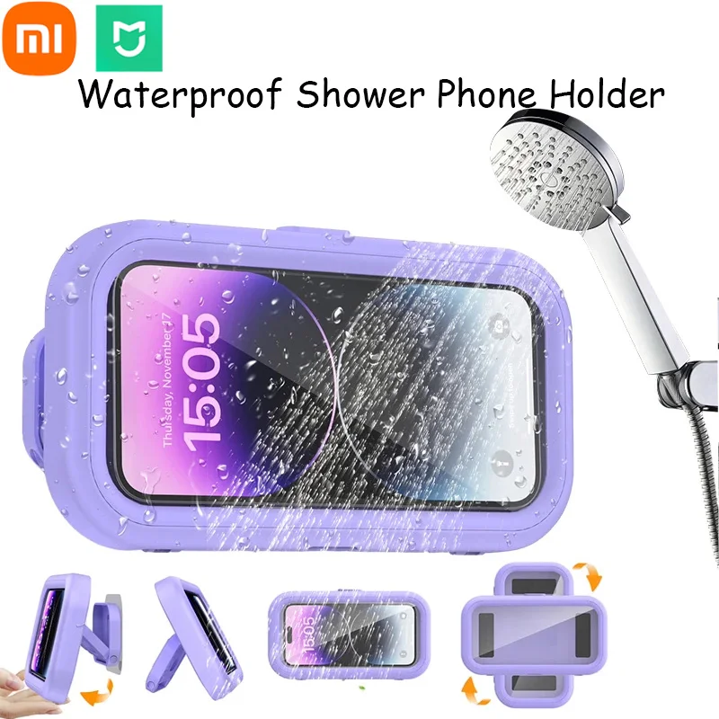 Xiaomi Waterproof Shower Phone Holder Rotation Angle Adjustable Telescoping Wall Mount Stylish Phone Holder for Bathroom