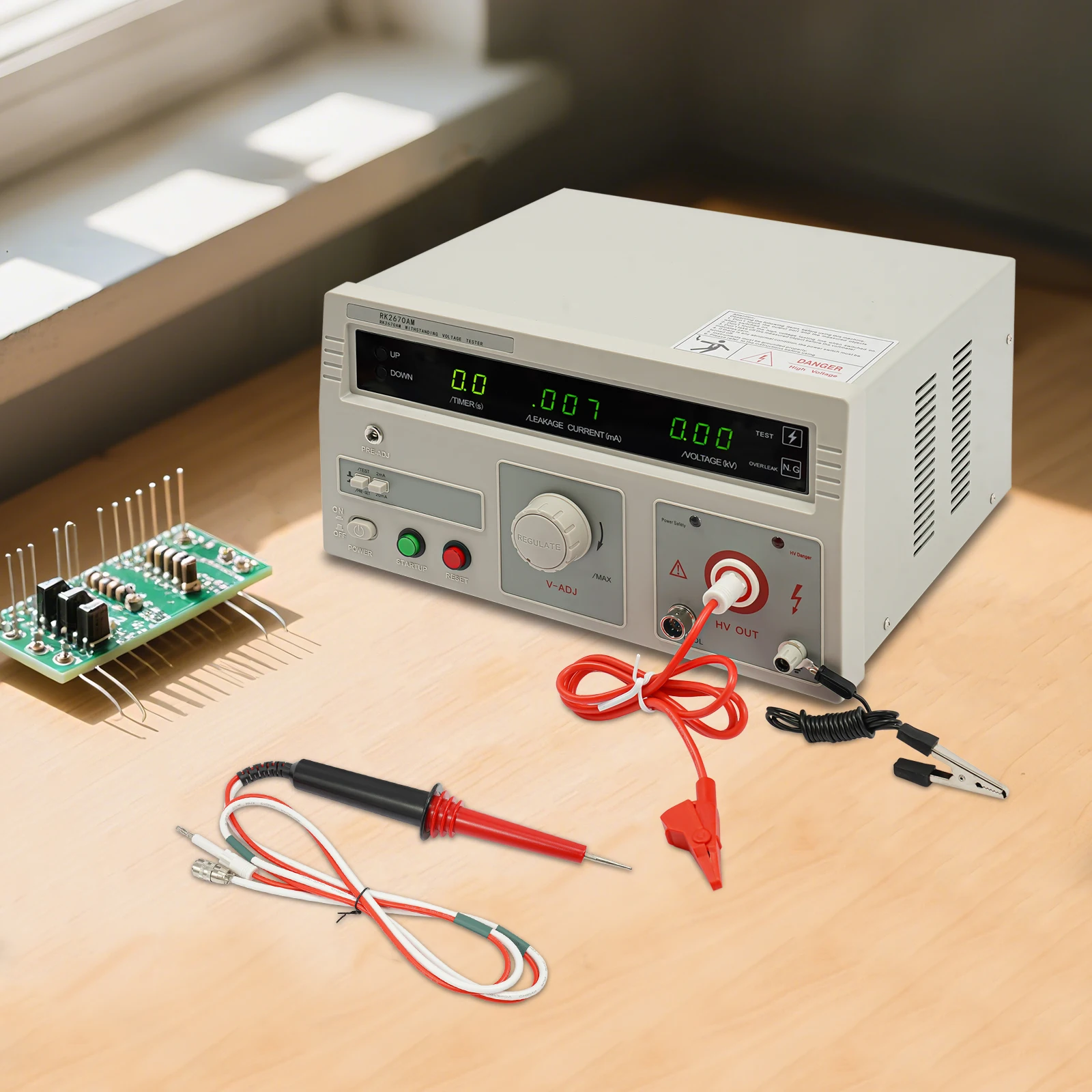 Тестер выдерживаемого напряжения, регулируемая функция синхронизации напряжения для компонентов бытовой техники, изоляционный материал, проводной кабель