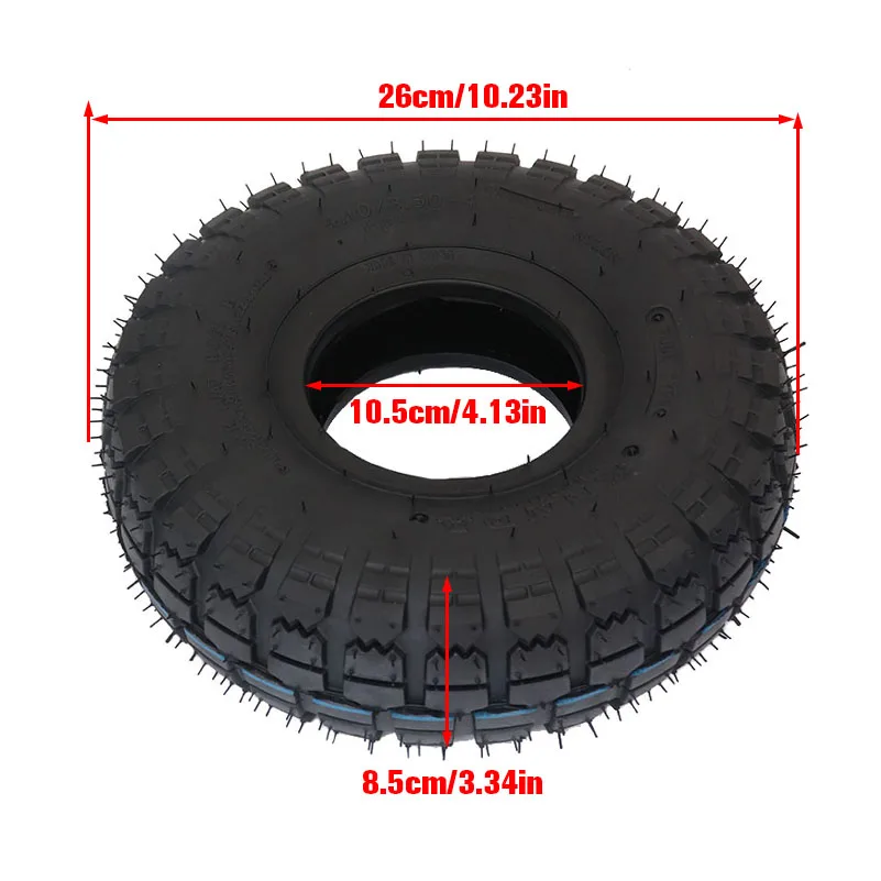 Good Quality 4.10/3.50-4 Inner Outer Tyre 410/350-4 Pneumatic Wheel Tire for Electric Scooter, Trolley Accessories