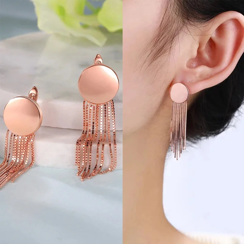 

LAYA 2026 NEW 925 Sterling Silver Plain Silver Creativity Tassel Bohemian Style Earrings For Women Original Fine Jewelry
