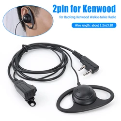 Baofeng Kenwood-auriculares con forma de D, audífonos con cabeza K PPT de 2 pines, auricular antiruido, ampliamente utilizado en hoteles de Catering y exteriores