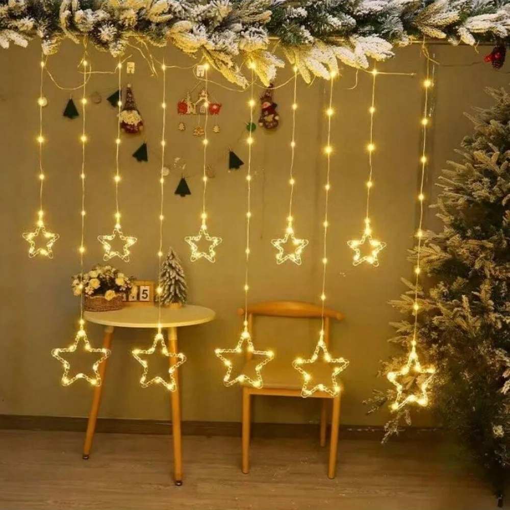 3M Christmas LED Fairy Curtain Light, USB Powered with Remote Control, 8 Lighting Modes, Decorative Lighting for Festival Party