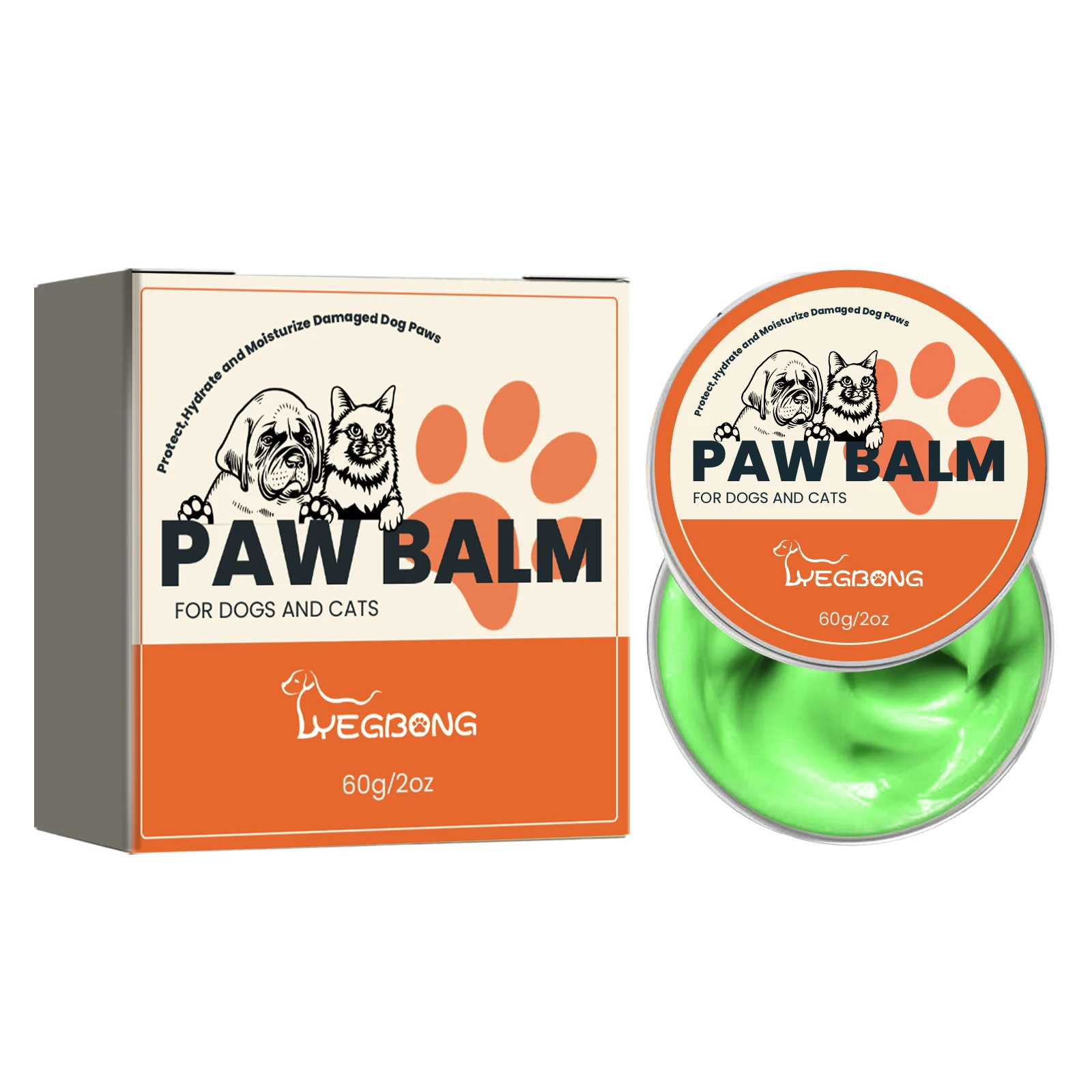 

Yegbong Pet Cat Dog Feet Moisturizing, Drying, And Anti Cracking Foot Meat Pad Paw Cream