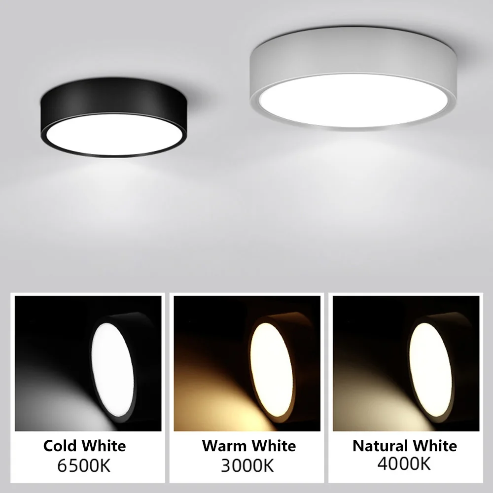 Iluminação de Teto LED 5/10W Superfície Montada Downlight Lâmpada do teto para Sala Spotlight Painel Luzes Cozinha Banheiro Lâmpada