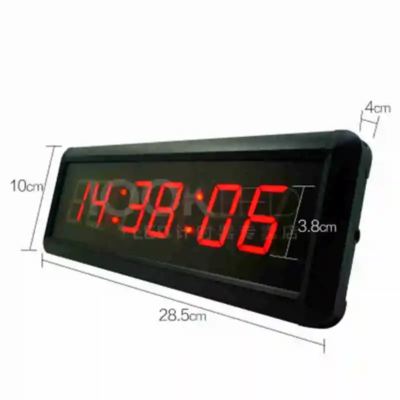 LED Countdown Stopwatch Digital Wall Clock with  Button Remote Control, Line Button Reset to School Ninja Unicycle Race Timer