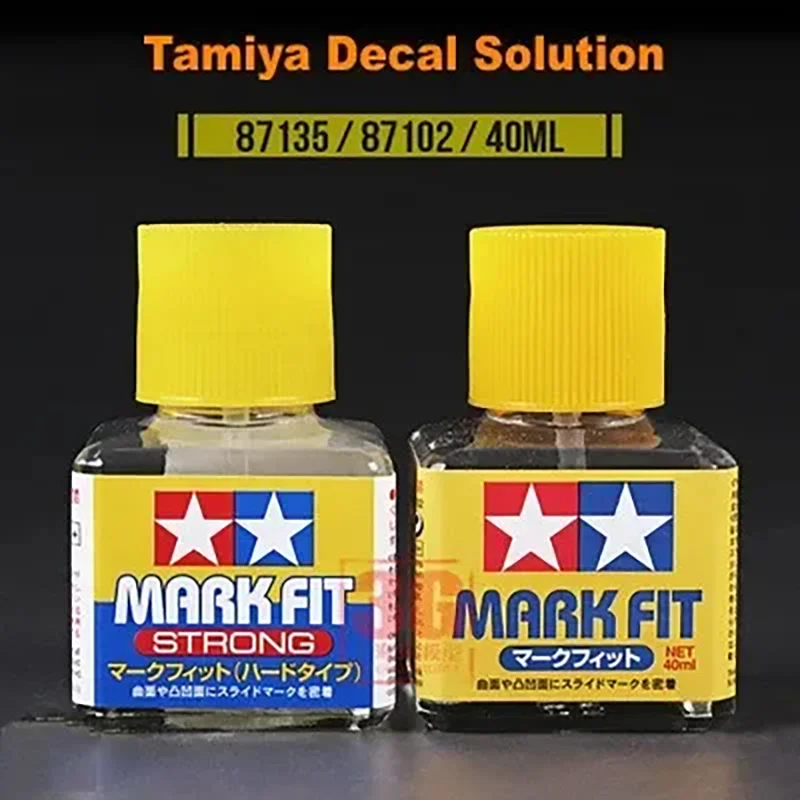 Original Tamiya Mark Fit Decal Solution Decal Softer Adhensive 40ml  87102 87135 87176 for Assembly Model Hobby Building DIY