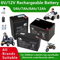 6V 12V Rechargeable Battery 5Ah 8Ah 7Ah 12Ah Backup Power Battery For Emergency Light Children Toy Car Electronic Scale Sprayer