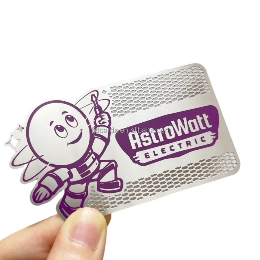 

Креативный дизайн, индивидуальная лазерная резка из нержавеющей стали, размер кредитной карты, роскошный подарок, членская карта