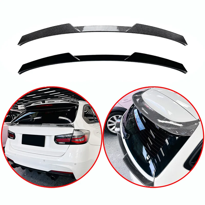 

For BMW 3 Series F31 2013-2019 Touring MP Style High Quality ABS Car Mid Wing Spoiler Glossy Black Carbon Fiber Loo Body Kit