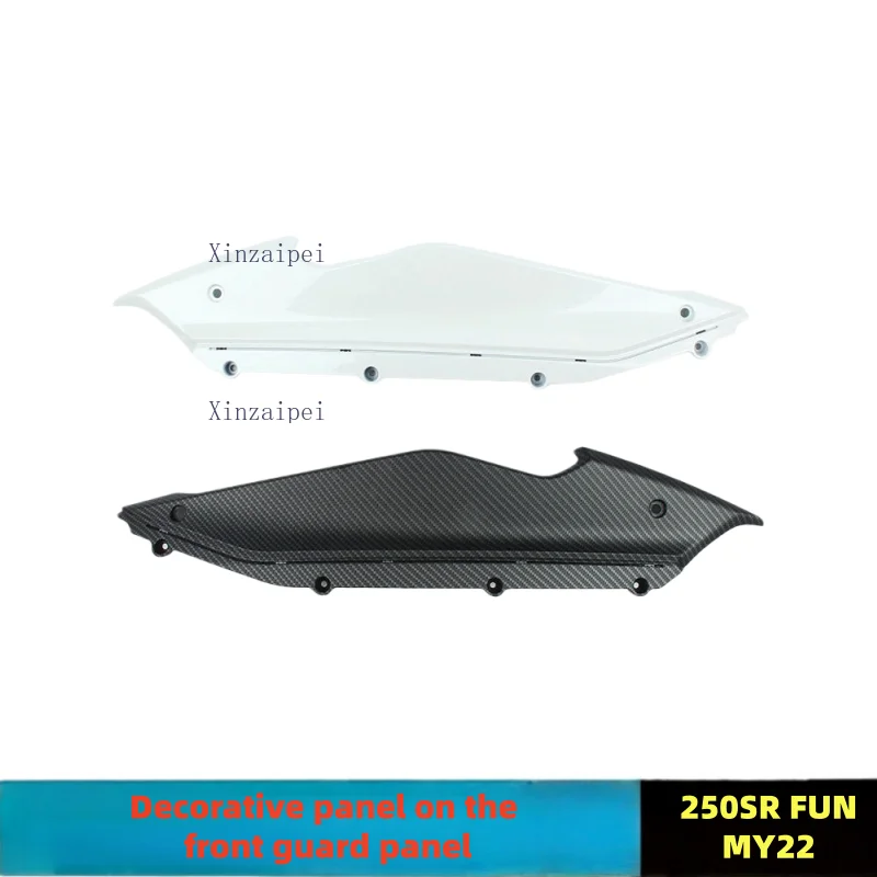 

For CFMOTO 250SR FUN MY22 Decorative panel on the front guard panel Carbon fiber protective board Original Parts Accessories