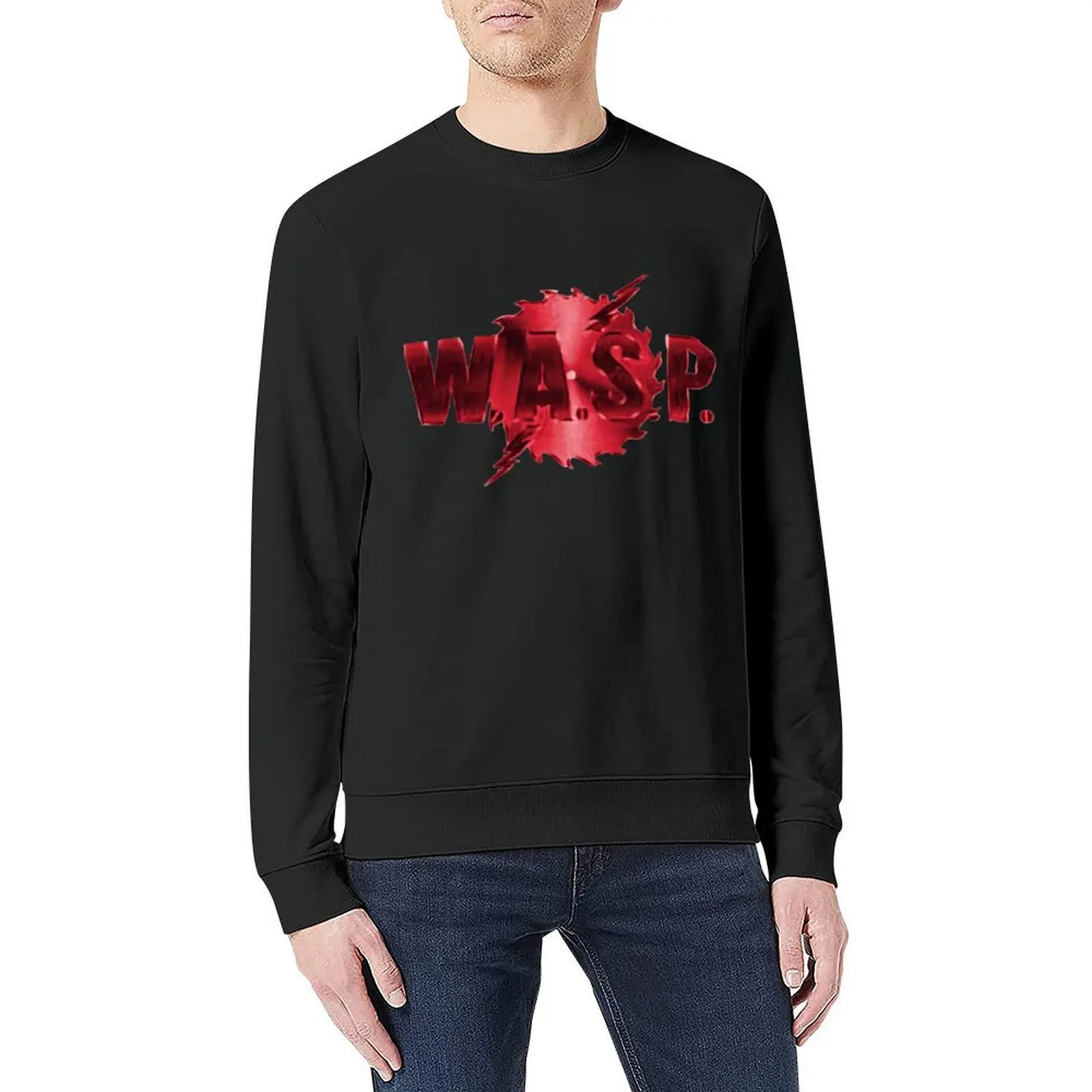 wasp band logo Pullover men's clothes korean autumn clothes aesthetic clothing men's sweat-shirt set sweatshirts men
