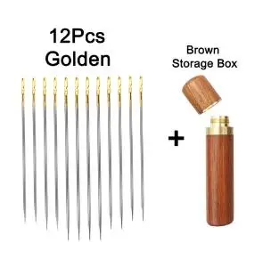 Aghi da cucito ciechi Aghi autofilettanti per anziani con foro grande in acciaio inossidabile Accessori per aghi da ricamo per cucire a mano