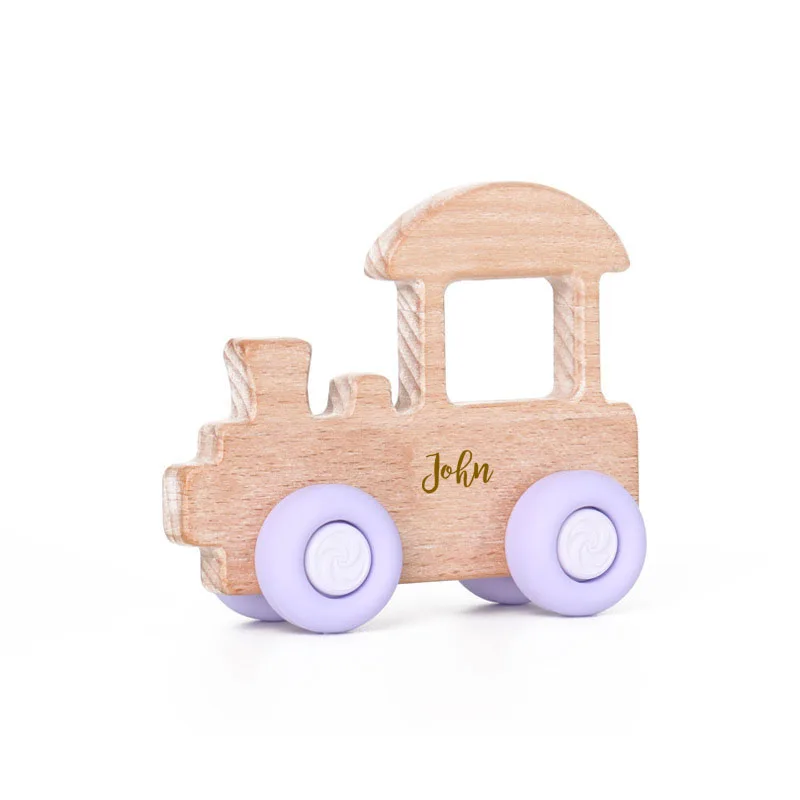 1Pc Custom Wooden Car Toys | Train Toys | Children\'s Cartoon Toys | Personalized Name | Blocks Cartoon Car | Gifts For Baby