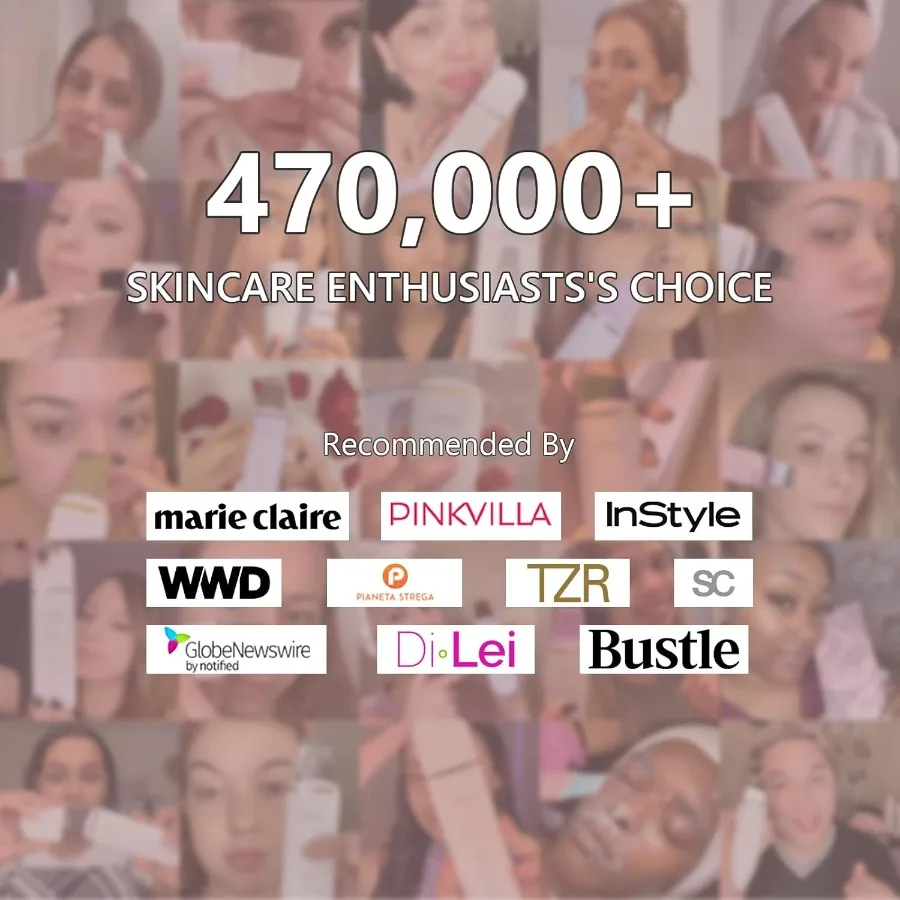 GUGUG 스킨 스크러버 페이스 주걱 스킨 주걱 블랙 리무버 모드 4개 포함 모공 클리너 스킨 케어 도구핑크