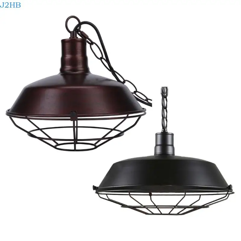J2HB Vintage Metal Pendant Lamp Shade Soft Ambients Lighting Metal Texture Suitable for Kitchen Dining Room Decoration