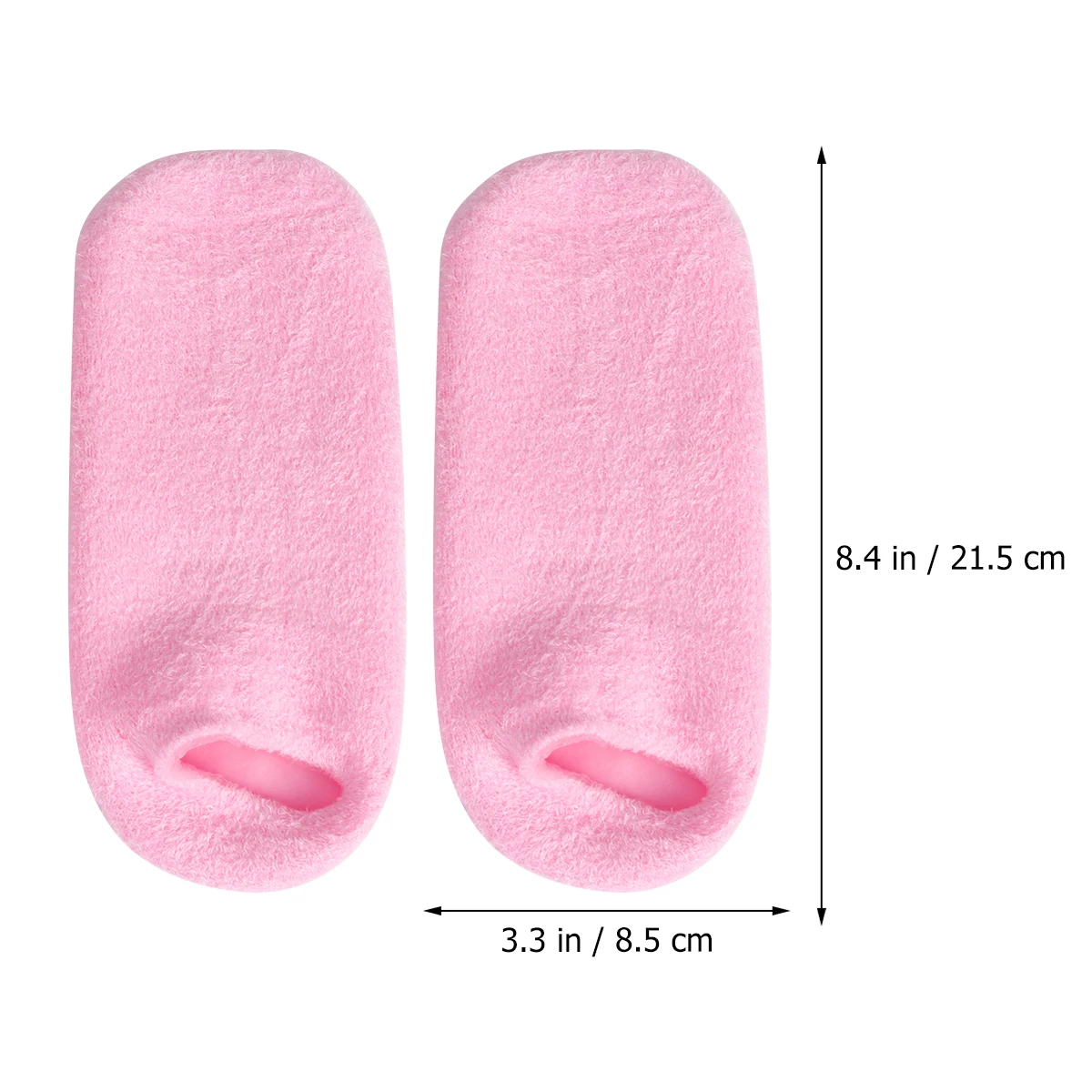

1 Pair Gel Heel Socks Moisturizing Soft Foot Care Cracked Heel Relief Breathable Anti-Crack Ankle Socks Daily Wear Pink