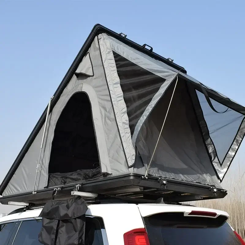 Big Size 3-4 Person Rooftop Tent Aluminum Roof Tent Top Hard Shell Outdoor Camping Roof Top Hard Shell Car Tent