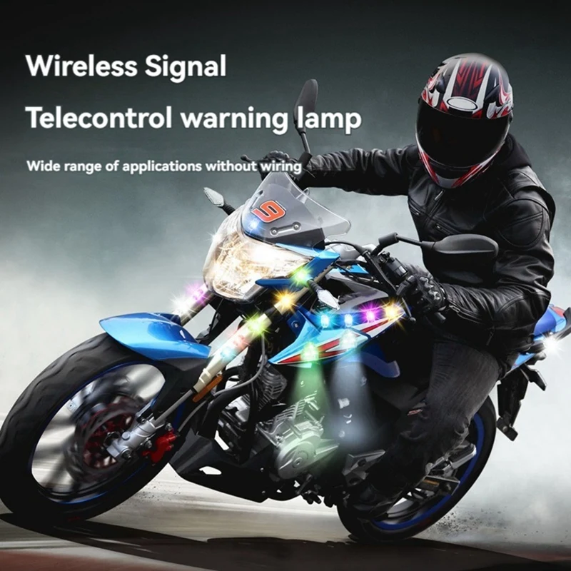 B03B-LED Strobe Light Mini Wireless Strobe ไฟชาร์จ USB กันน้ํากันฝุ่นสําหรับ Drone รถบรรทุกจักรยาน RC เรือ