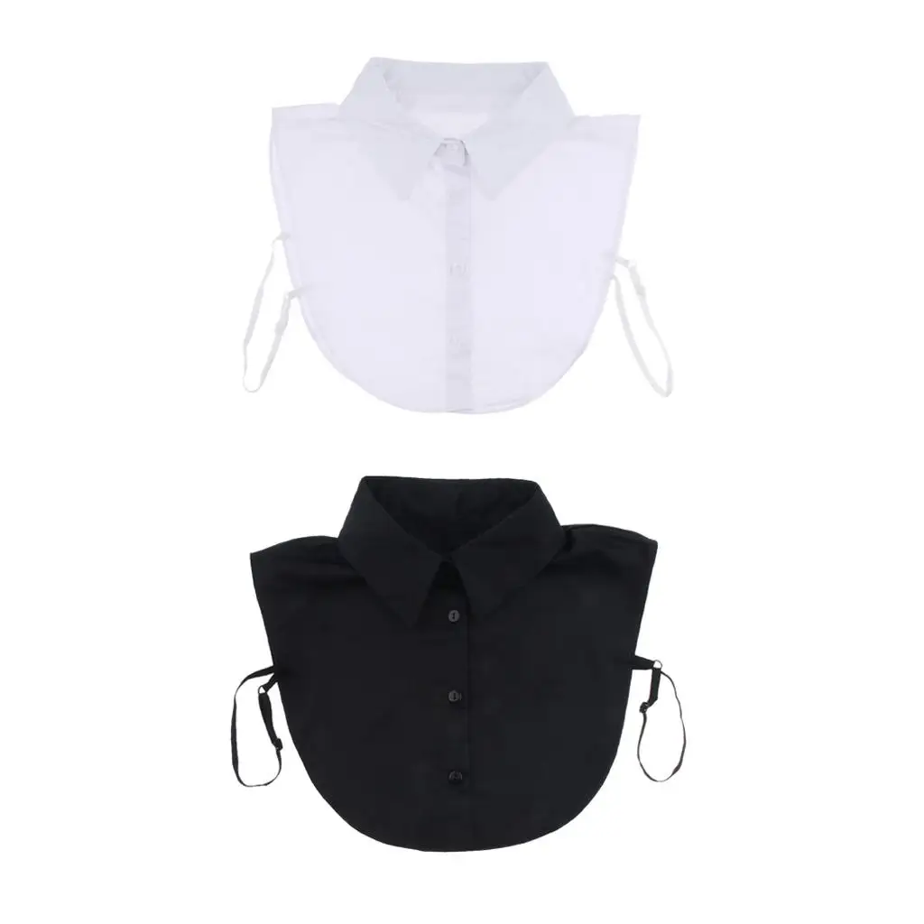 Removable Cotton Collar for Women Lapel False Collar Lightweight Half Shirt for Sweater Blouse Casual Clothing