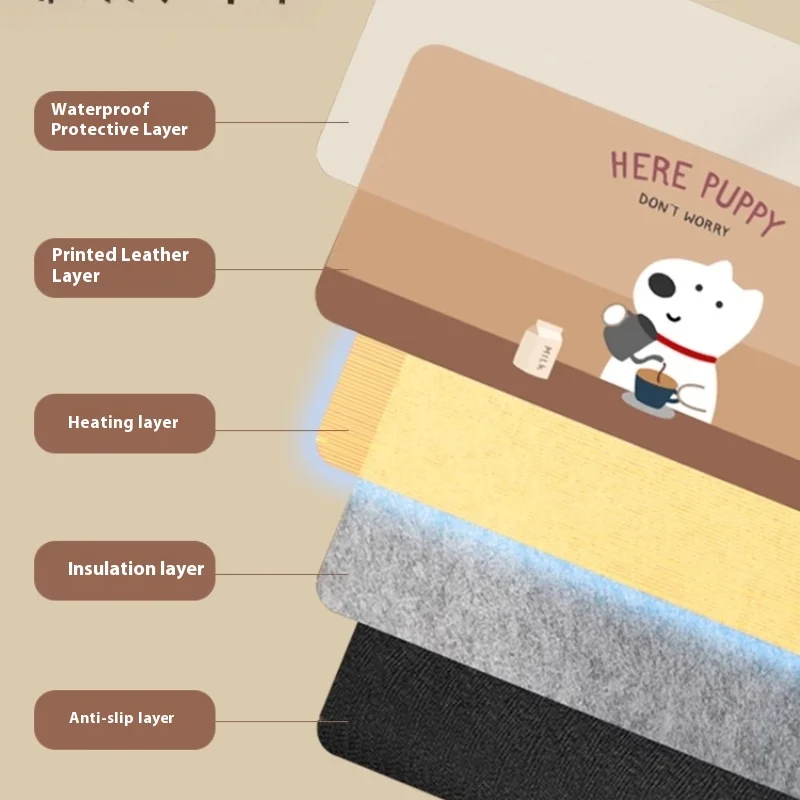 แผ่นรองเมาส์อุ่นขนาดใหญ่พิเศษสำหรับสำนักงาน แผ่นรองโต๊ะอุ่นสำหรับนักเรียนทำการบ้าน แผ่นรองมืออุ่น อุปกรณ์เสริมคอมพิวเตอร์