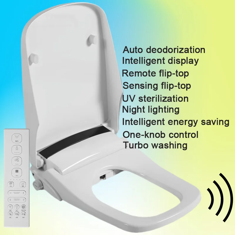 

Auto Filp Square Smart Toilet Seat Electric Toilet Bidet Toilette Japonais Electric Smart Bath Cup Tapa Wc Intelligent Toilettes