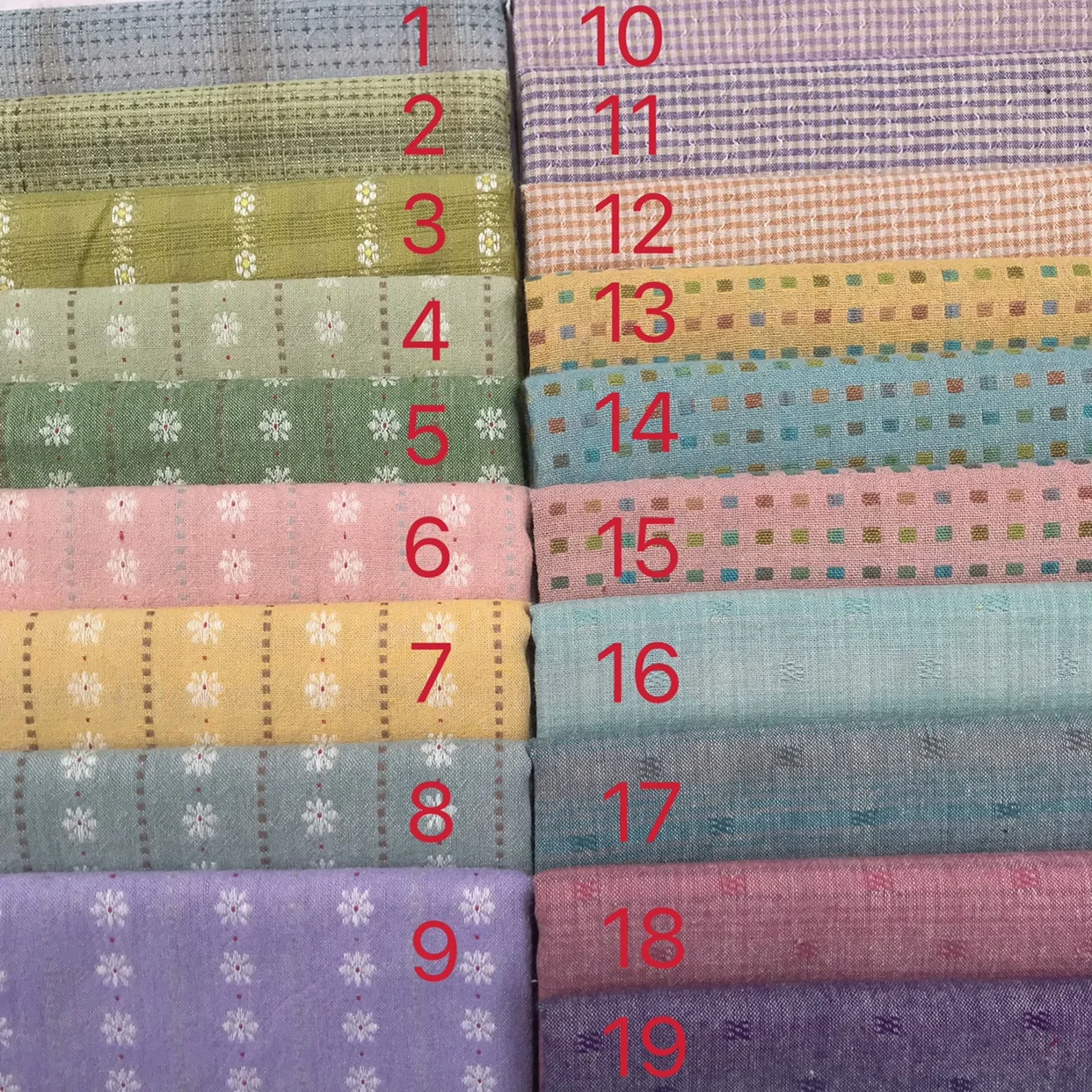 Lattice series DIY Japan Little Cloth group Yarn-dyed fabric,for sewing Handmade Patchwork Quilting ,For Sewing Doll clothes