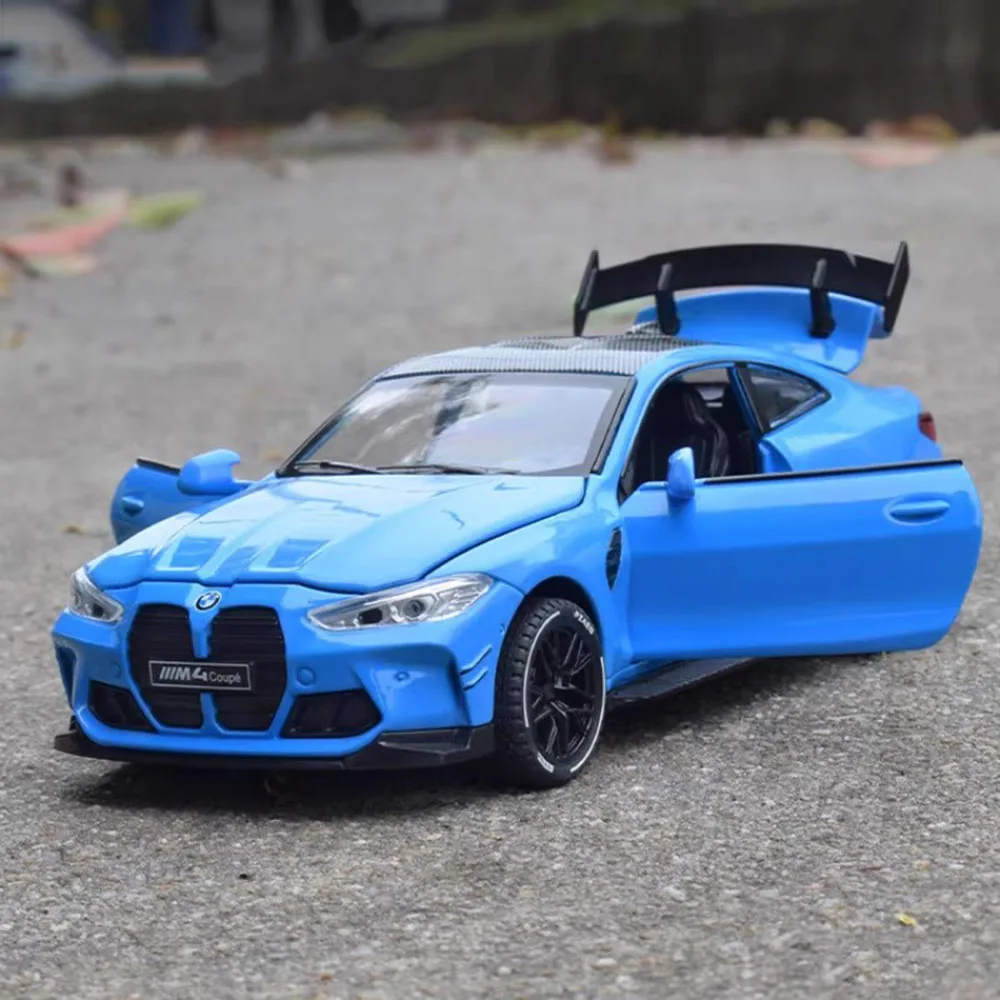 مقياس 1:32 M4 سيارة رياضية سبيكة نموذج اللعب المعدنية دييكاست محاكاة نموذج سيارة ضوء الصوت التراجع جمع الاطفال لعبة الهدايا #1