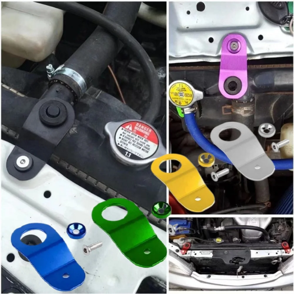 1 Set Metal Car Water Tank Bracket Water Tank Buckle Jdm for Honda Civic Ek High Temperature Resistant Support Modification Part
