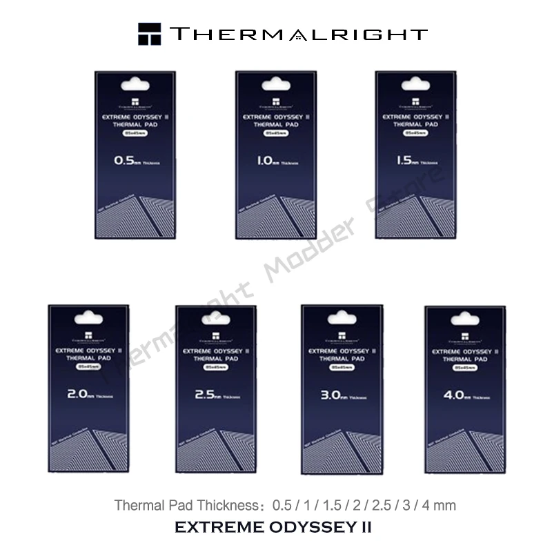 

Thermalright EXTREME ODYSSEY II Thermal Pad, Non-Conductive CPU/GPU Card Water Cooling Thermal Mat 14.8W/mk 0.5/2.5/3.0mm