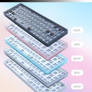 Wireless Keyboard Key Kit, 3-Mode, Hot Swap, White Light, Bluetooth Compatible, 3 Pins, 5 Pins Switch, 68 Keys, 2.4GHz 8 Main Sales White Keyboard - №6