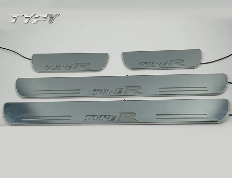 Pedal Protection Strip Door Sill Strip With Light LED Streamer Welcome Lamp For HONDA Civic 10th 11th 16-20