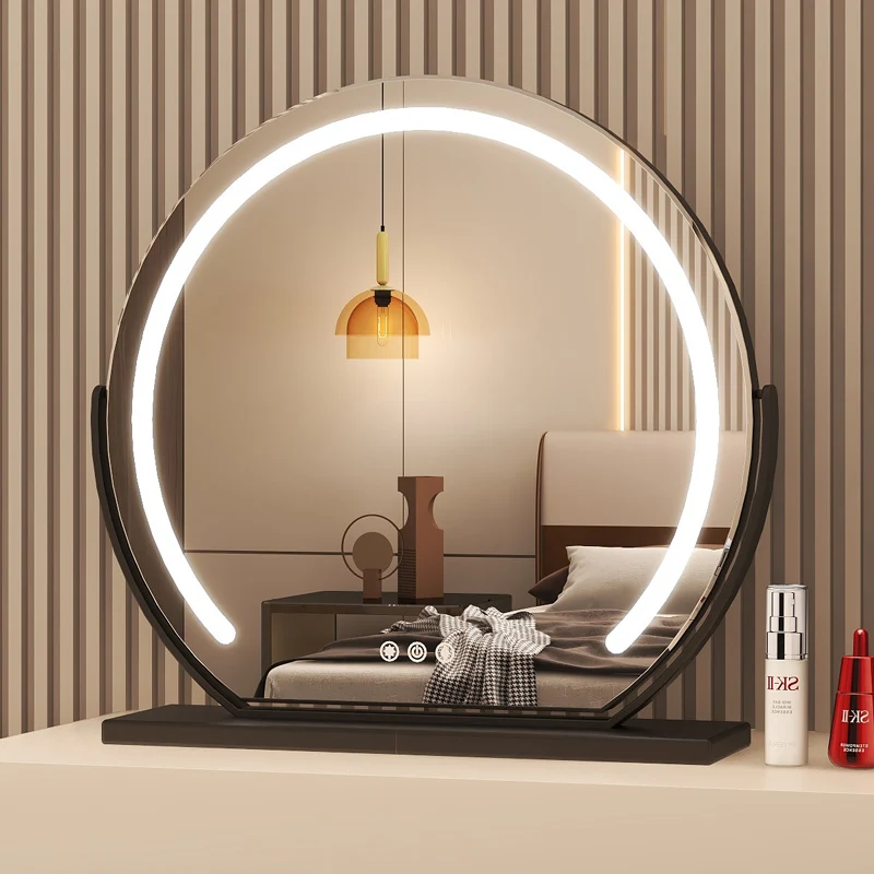 

Rotatable desktop with lamp, dresser, dormitory, bedroom, large mirror with fill light