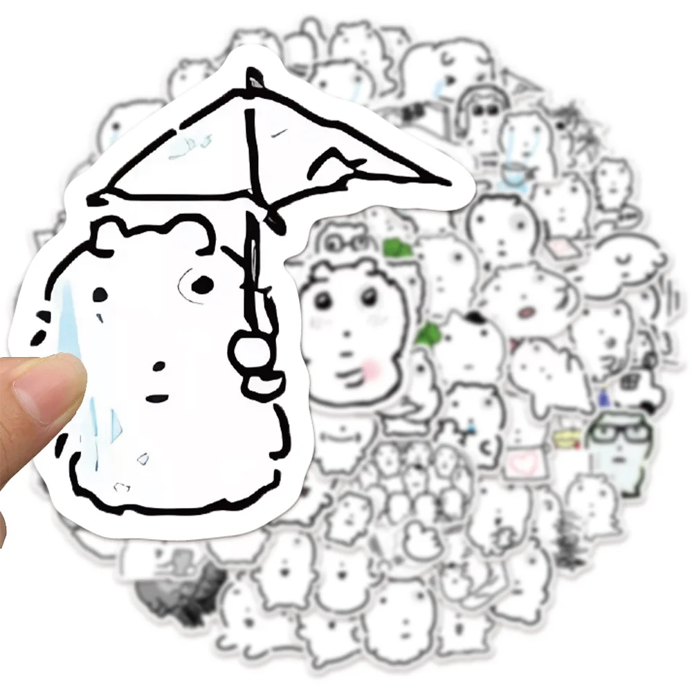 72PCS Bubble Cat Simple Graffiti Stickers DIY Hand Account Phone Case Laptop Water Cup